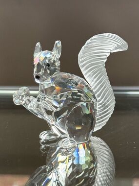 Swarovski Crystal Squirrel with Nut Retired Vintage Figurine
